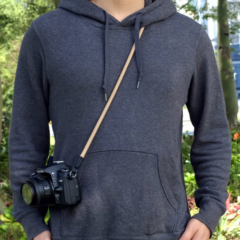 VKO Vintage Camera Neck Strap,Nylon Rope Camera Shoulder Straps for Photographers Film DSLR Coffee - Image 2